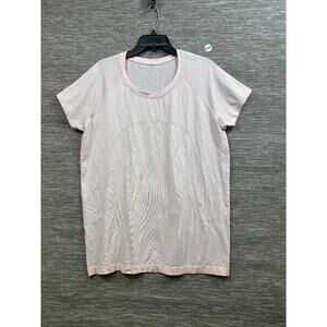 Lululemon Swiftly Tech Shirt Womens 1X Pink Mist Short Sleeve Athletic Running